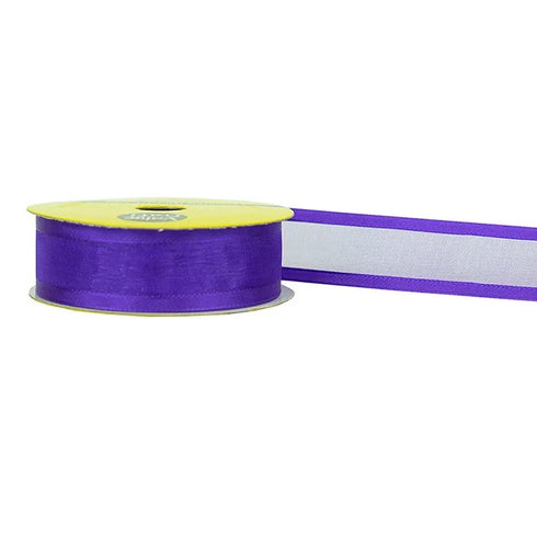 22mm Satin Sheer Edge Ribbons - 5m (available in 10 colours)